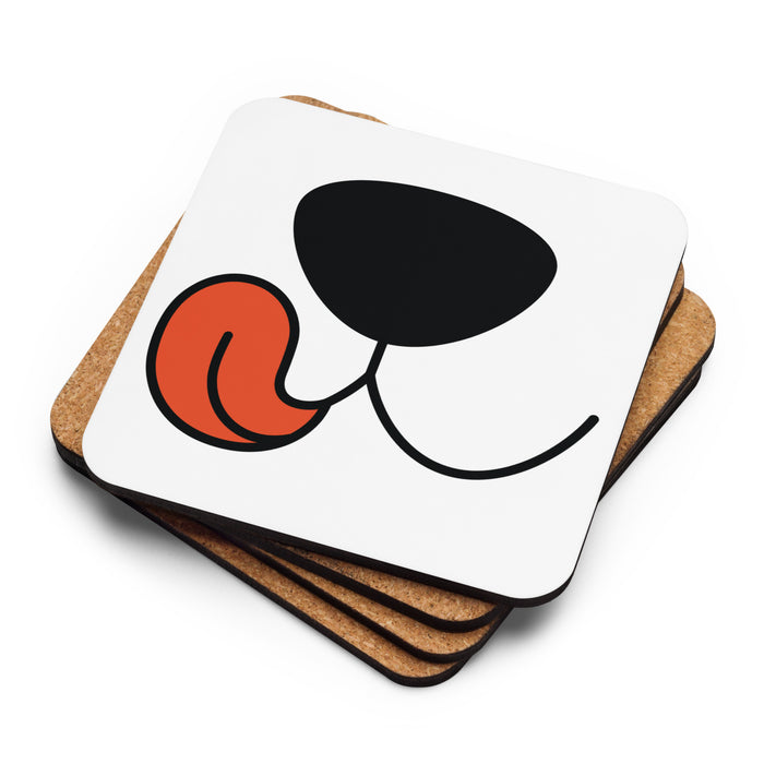 Happy Dog Cork-back Coaster