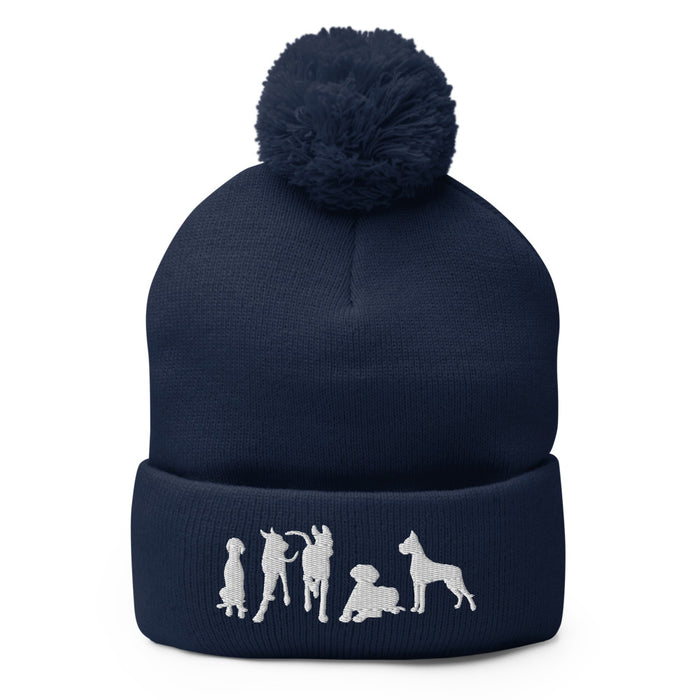 "Just Danes" — Embroidered Pom-Pom Beanie (GDRS)