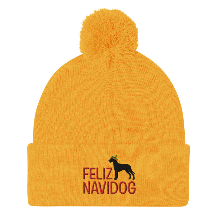 "Feliz Navidog" Pom-Pom Beanie