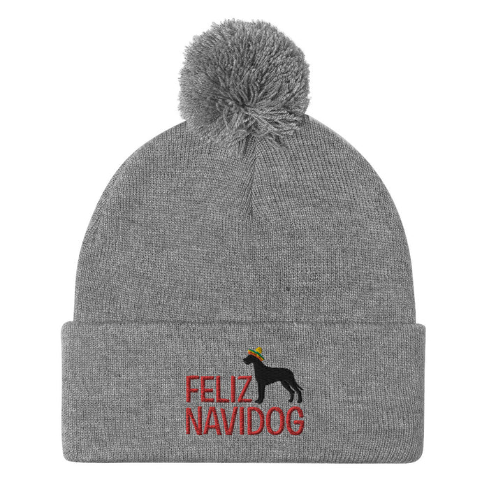 "Feliz Navidog" Pom-Pom Beanie