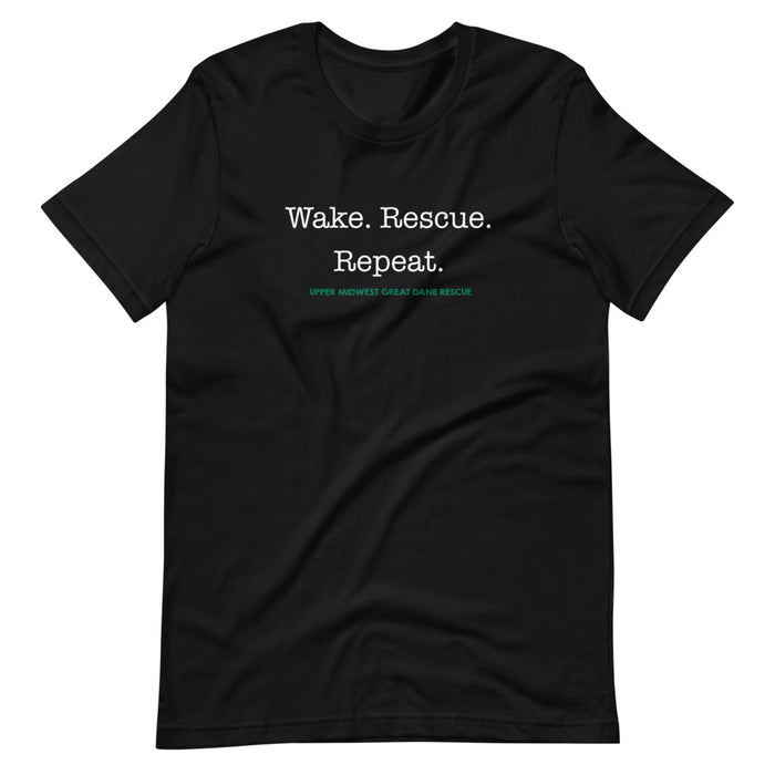 Wake. Rescue. Repeat. — Short-Sleeve Unisex T-Shirt