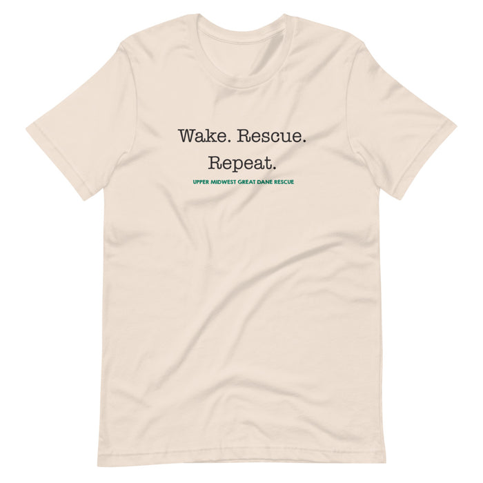 Wake. Rescue. Repeat. — Short-Sleeve Unisex T-Shirt